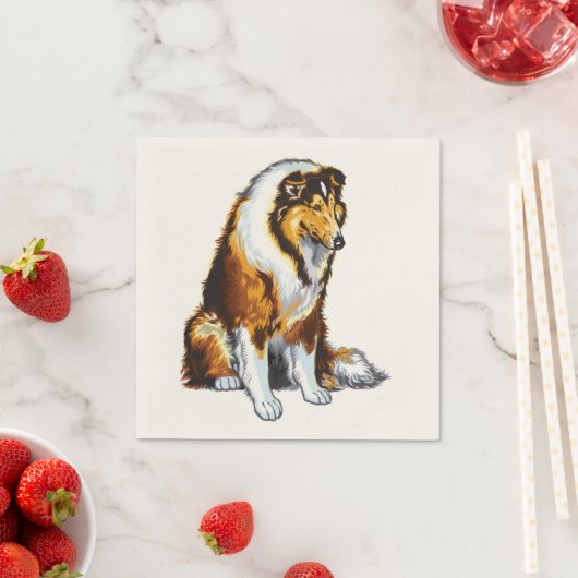 Collie Serviette (Beispiel)