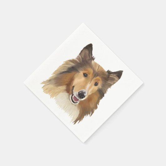 Collie Serviette (Ecke)