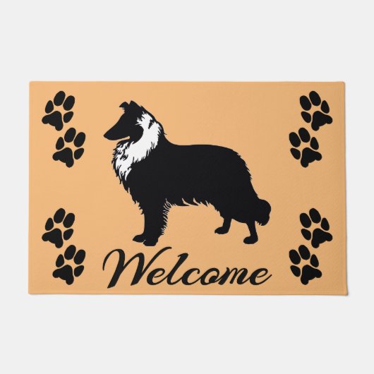 Collie / Sheltie Willkommen Fußmatte (Vorderseite)