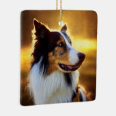Collie Side View Keramikornament (Rechts)