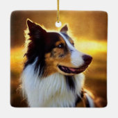 Collie Side View Keramikornament (Rückseite)