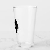 Collie Silhouette Custom Dog Breed Drink Glass Glas (Links)
