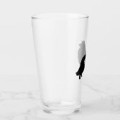 Collie Silhouette Custom Dog Breed Drink Glass Glas (Rechts)