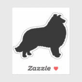 Collie Silhouette Hunde Rasse Vinyl Sticker (Blatt)