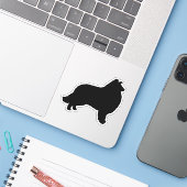 Collie Silhouette Hunde Rasse Vinyl Sticker (Laptop mit iPhone)