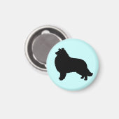 Collie Silhouette Magnet (Vorderseite/Rückseite)