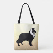 Collie-Silhouette Tasche (Rückseite)