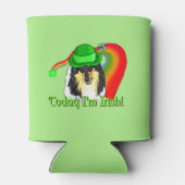 Collie St Patricks Day Dosenkühler (Rückseite)