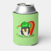Collie St Patricks Day Dosenkühler (Kanne Rückseite)