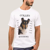 COLLIE STELLT GLATTES IN FRAGE T-Shirt (Vorderseite)
