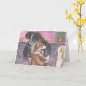 Collie Trainer, Border Collie Chiropraktor Leere Karte (Gelbe Blume)