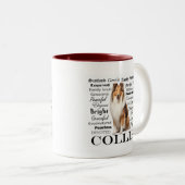 Collie Traits Zweifarbige Tasse (VorderseiteRechts)