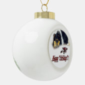 Collie Tri Color Christmas Keramik Kugel-Ornament (Links)