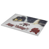 Collie Tri Color Christmas Schneidebrett (Ecke)