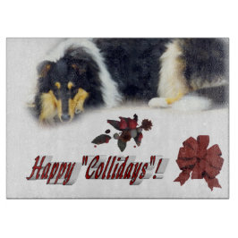 Collie Tri Color Christmas Schneidebrett