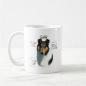Collie (tri glatt) History Design Kaffeetasse (Links)