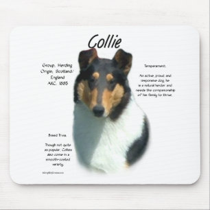 Collie (tri glatt) History Design Mousepad