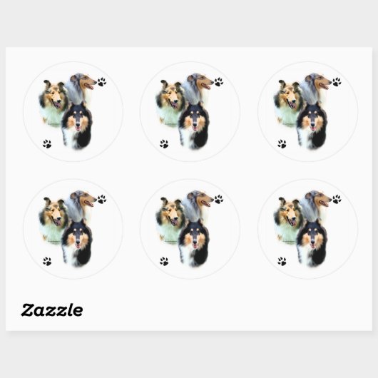 Collie Trio - Aufkleber (Blatt)