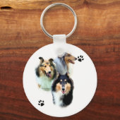 Collie Trio - Schlüsselanhänger (Vorderseite)