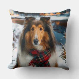 Collie Urlaub  Kissen
