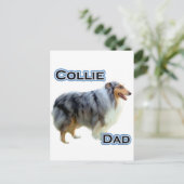 Collie Vater 4 Postkarte (Stehend Vorderseite)