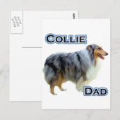 Collie Vater 4 Postkarte (Vorne/Hinten)