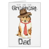 Collie Vater Grußkarte (Vorne)