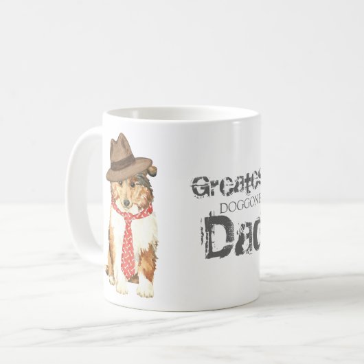 Collie Vater Kaffeetasse (Vorderseite Links)