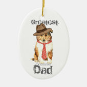 Collie Vater Keramik Ornament (Vorne)
