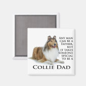 Collie Vater Magnet (Vorderseite/Rückseite)