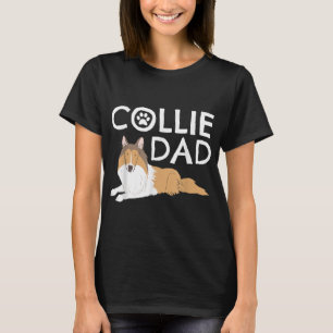Collie Vater Niedlich Doppy Welpen Tiergeschenk T-Shirt