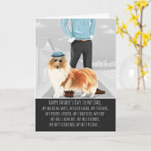 Collie vom Hundevatertag-Funny Karte (Gelbe Blume)