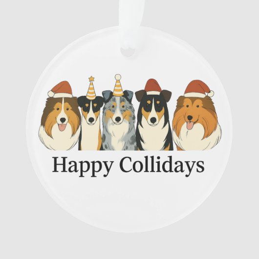 Collie-Weihnachtsbaumschmuck Ornament (Vorderseite)