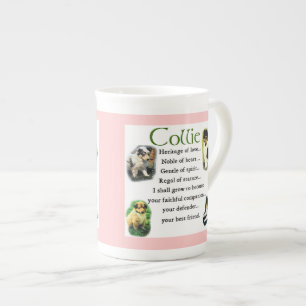 Collie-Welpe Erbe der Liebe Porzellantasse