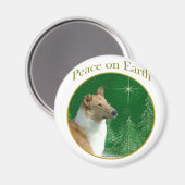 Collie Weltfrieden Magnet (Vorderseite/Rückseite)