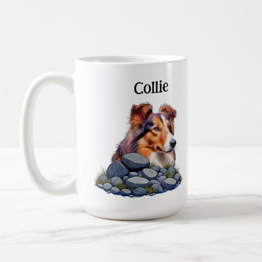 COLLIE - wir lieben Collies Kaffeetasse (Links)