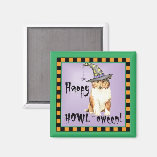 Collie Witch Magnet (Vorderseite/Rückseite)