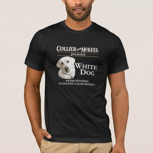 Collier and McKeel White Dog Black T - Shirt (Vorderseite)