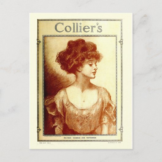Collier's magazine 1909, Gibson girl Postkarte (Vorderseite)