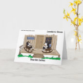 Colliese an den Grenzen: Funny Offbeat Cartoon Ges Karte (Gelbe Blume)