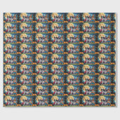 Colliese an der Grenze Hunde Pumpkin Halloween Fun Geschenkpapier (Flach)