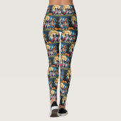 Colliese an der Grenze Hunde Pumpkin Halloween Fun Leggings (Rückseite)