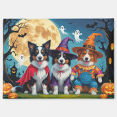 Colliese an der Grenze Hunde Pumpkin Halloween Fun Magnet (Vorderseite)