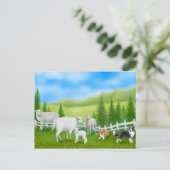 Colliese und Schaf-Postkarte Postkarte (Stehend Vorderseite)
