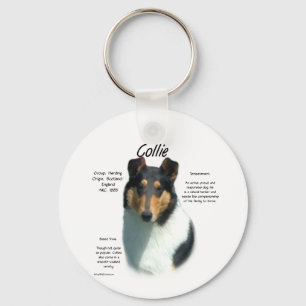 Colliese zur Liebe von glatter Tricolor Collie His Schlüsselanhänger