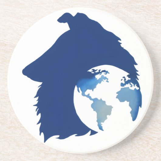 ColliesWithoutBorder logo Getränkeuntersetzer (Vorne)