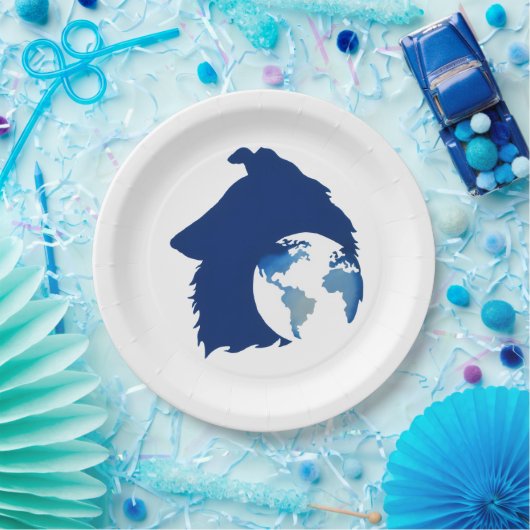 ColliesWithoutBorder logo Pappteller (Party)