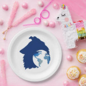 ColliesWithoutBorder logo Pappteller (Party)