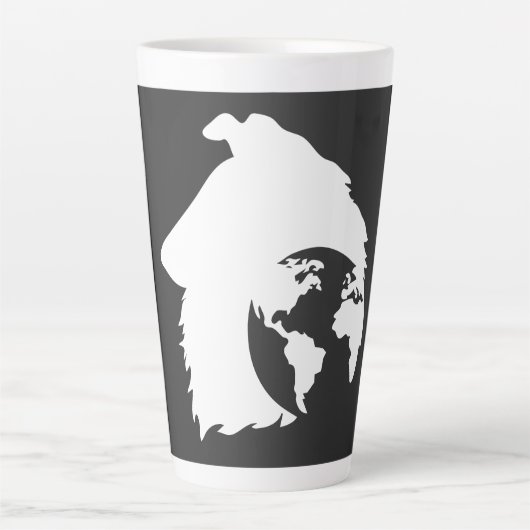 ColliesWithoutBorders weißes Logo Milchtasse (Vorderseite)
