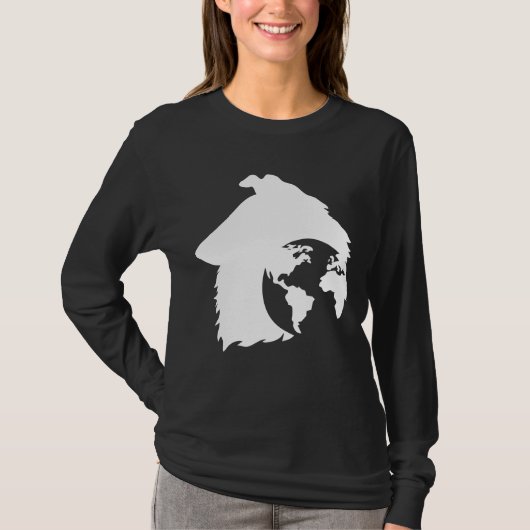 ColliesWithoutBorders weißes Logo T-Shirt (Vorderseite)